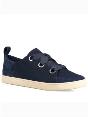 Koolaburra Suede and Canvas Sneakers - Penley Blue SZ 9.5